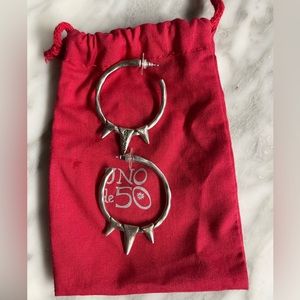 Uno de 50 silver hoop earrings